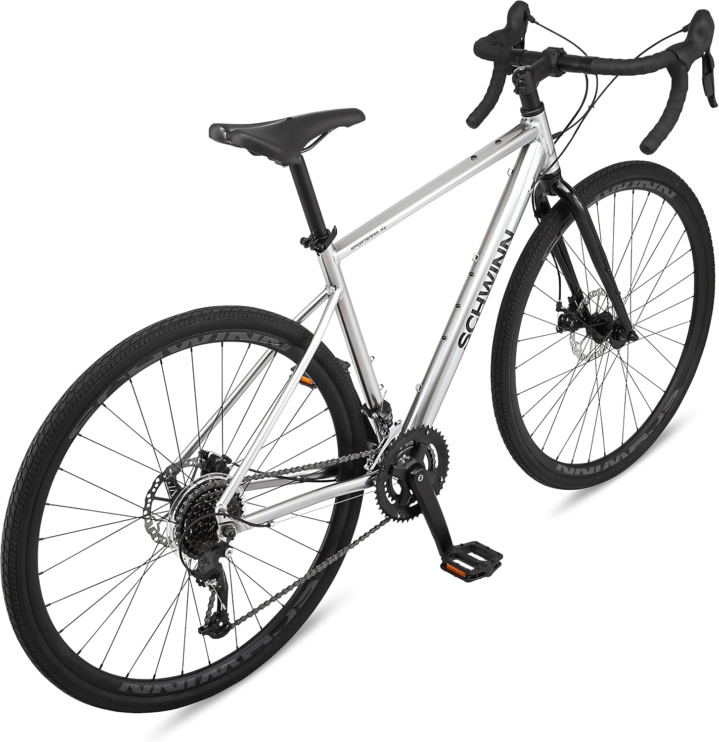 Schwinn Sporterra RX Gravel Bike, 700c Mens and Womens Bike, 14-Speed Drop Bar Gravel Bicycle, Mechanical Disc Brakes, Rigid Fork, Aerodynamic Riding Position, Quick Release Seat Post, Adult Bicycle | Drop Bar, Gravel Bicycle, Rigid Fork