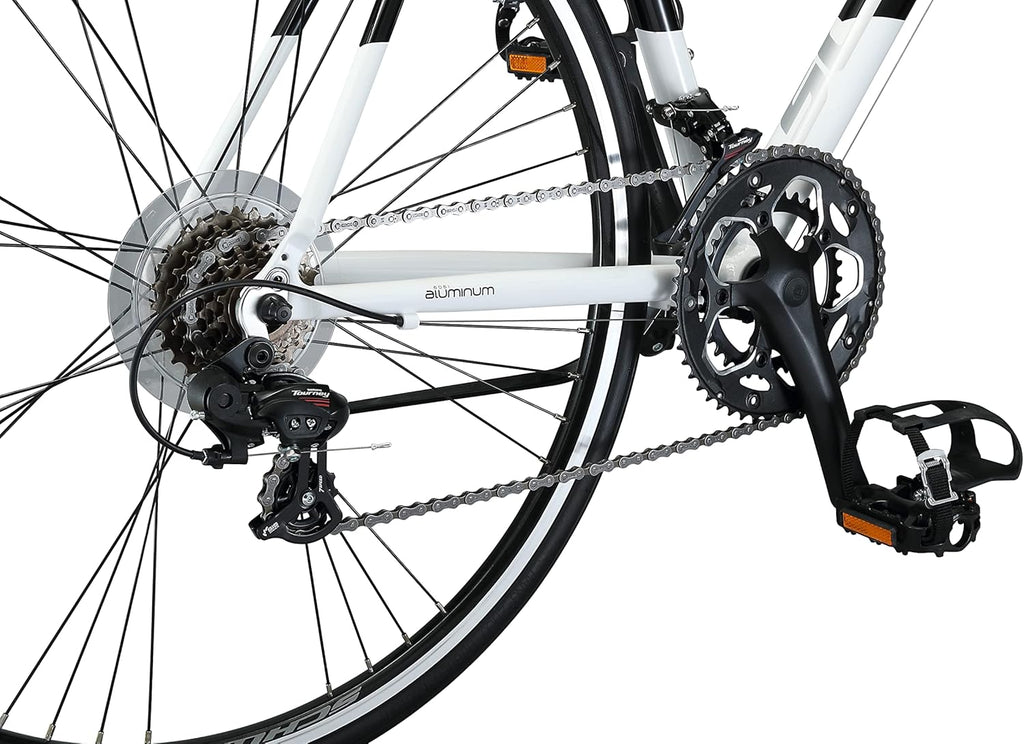 Schwinn Phocus 1.6 Disc Road Bike, 700c Bike for Men and Women, 16-Speed Road Bicycle, Lightweight Aluminum Frame, Alloy Carbon Fork, Disc Brakes, Aerodynamic Riding Position, Bikes for Adults