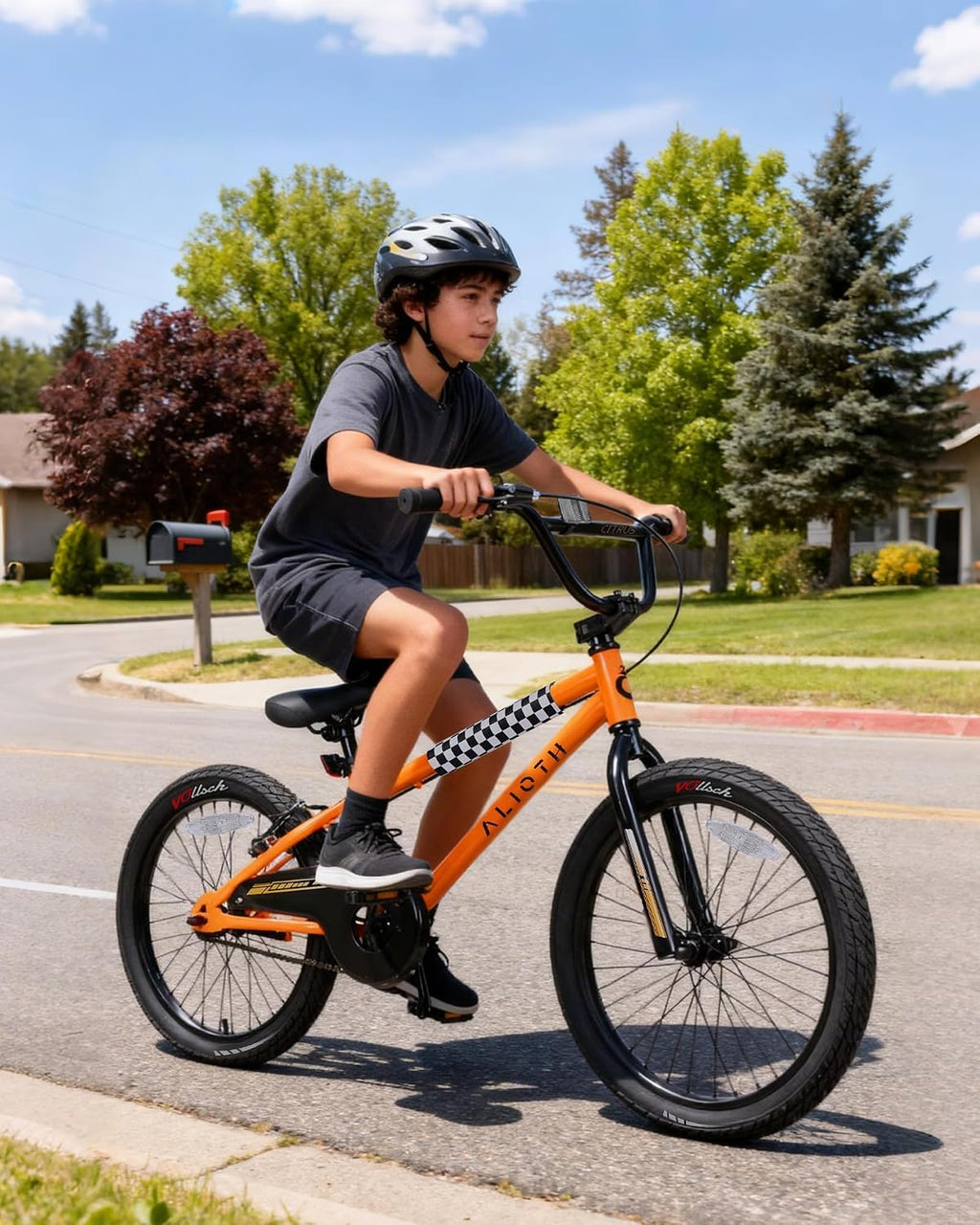 vollsch BMX Style 12 14 16 Inch Kids Bike Training Wheels 20'' Bicycle with Kickstand for 2-14 Years Old Toddlers Boys Girls Coaster Brake Multiple Colors