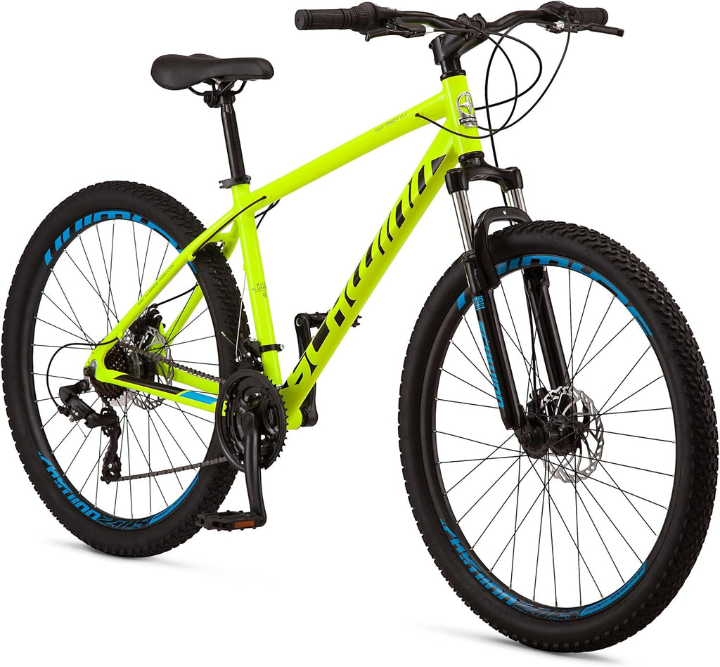 Schwinn High Timber Mountain Bike for Adult Youth Men Women Boys Girls, 24 to 29-Inch Wheels, 7 or 21-Speeds, Front Suspension, Aluminum and Steel Frame Options