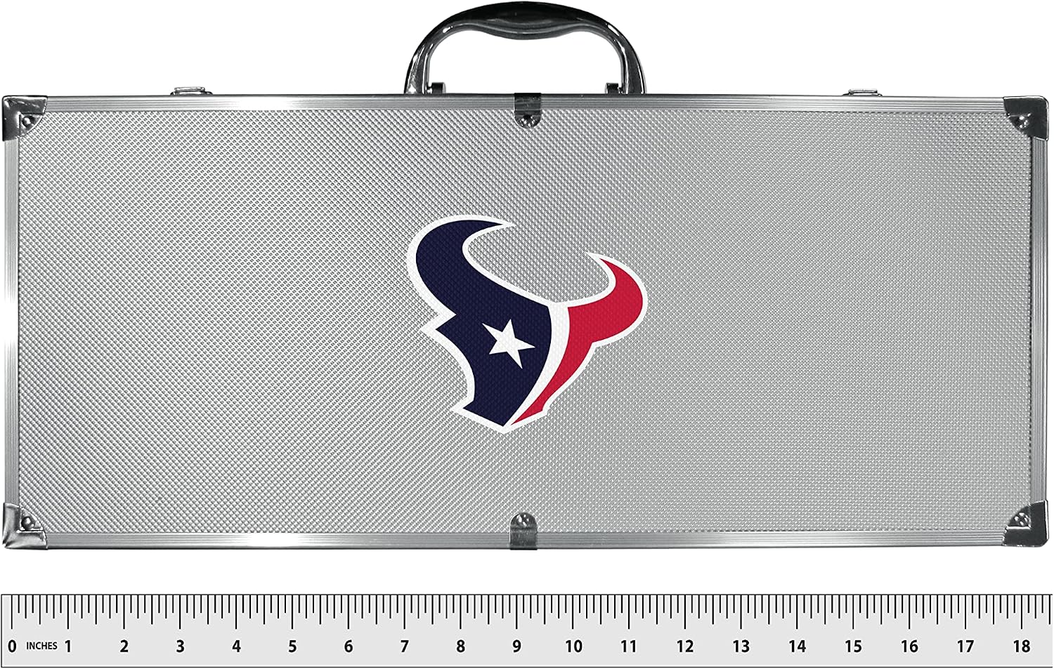NFL Siskiyou Sports Fan Shop Houston Texans Steel Tailgater BBQ Set w/Case 8 piece Gray