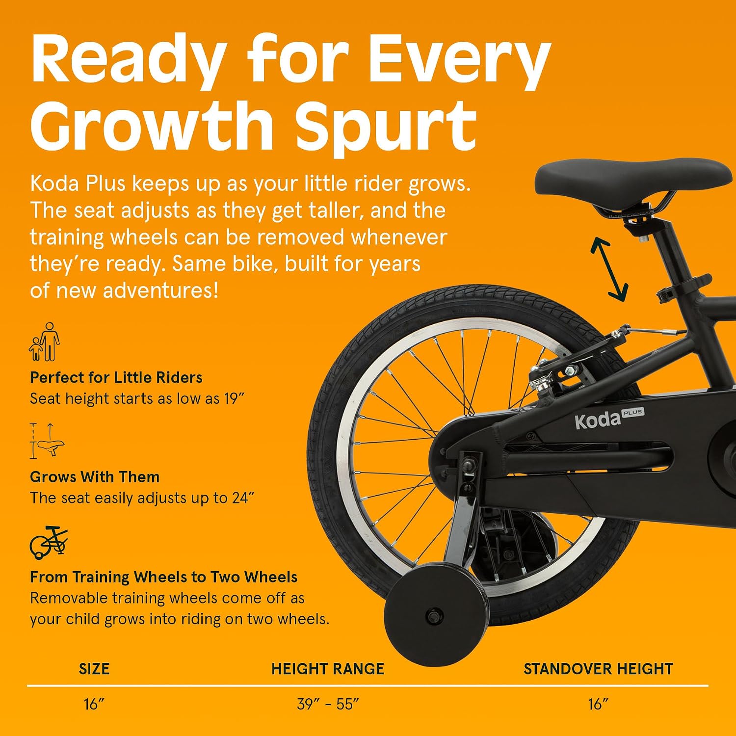 Retrospec Koda Plus Kids Bike for Boys & Girls Ages 4-6 Years - Children's Bicycle, Adjustable Seat & Handlebars