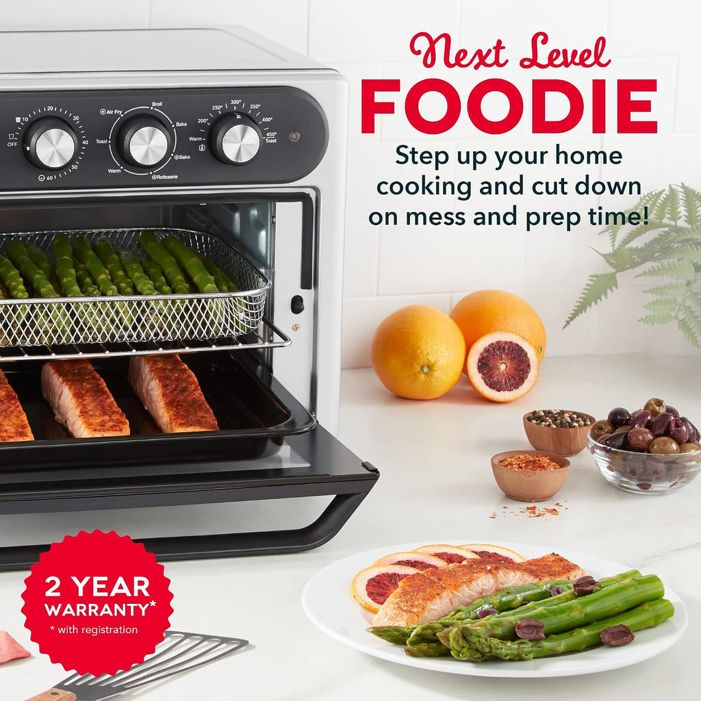 Dash Chef Series Air Fryer Oven - Convection Toaster Cooker & Electric Fry Oven - Has AirCrisp® Technology & Versatile Cooking Functions - 7-in-1 Convection - Stainless Steel