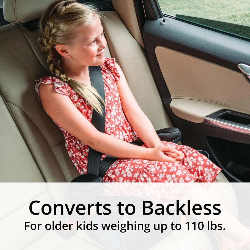 Chicco KidFit ClearTex Plus 2-in-1 Belt-Positioning Booster Car Seat, Backless and High Back Booster Seat, for Children Aged 4 Years and up and 40-100 lbs., Lilac/Purple