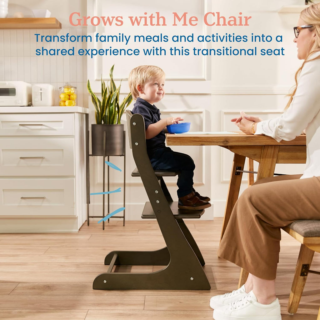 ECR4Kids Grows with Me Chair, Transitional Chair, Grey Wash