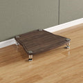 Modern AV Cabinet Audio Rack - Dark Walnut Media Storage Stand, Stereo Tower for Audio/Video Equipment, Stylish Media Center Furniture (65x55 cm)