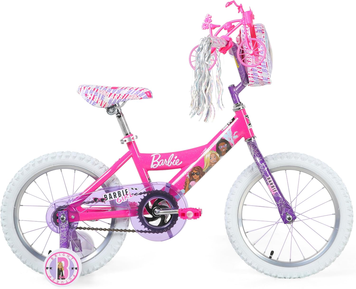 Dynacraft Barbie 12, 16, 18-inch Girls' Bike for Kids Ages 3-9 Years - Fun and Stylish Design, Sturdy and Durable, Perfect for Kids Learning to Ride, Easy to Assemble, Ideal for Young Riders