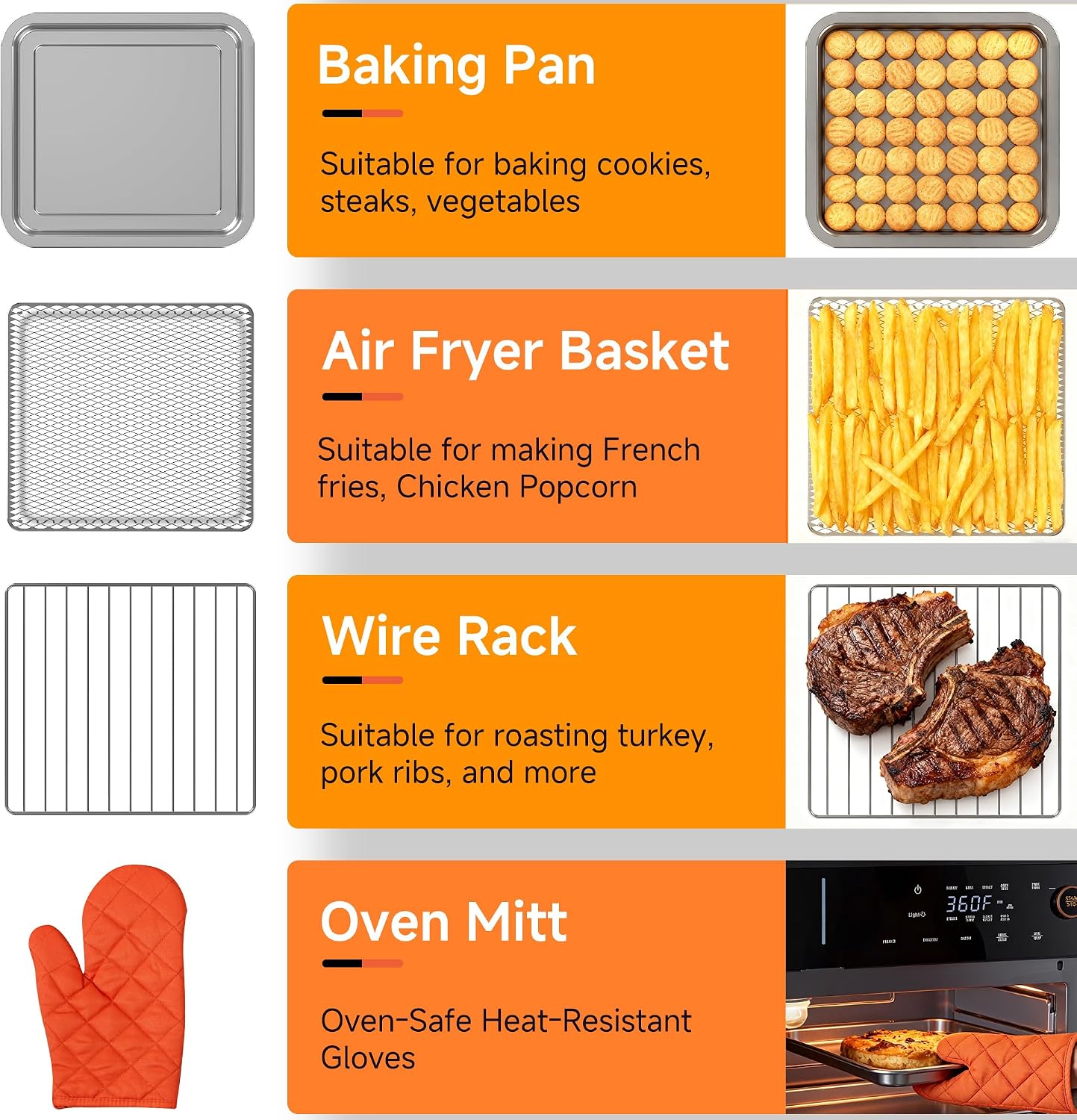 OUNIN Air Fryer Toaster Oven Combo – 11-in-1 Countertop Convection Steam Oven with Air Fryer, Steam, Dual Cook, Bake, Roast, Dehydrate, 90–430°F, Self-Cleaning, 16qt Capacity