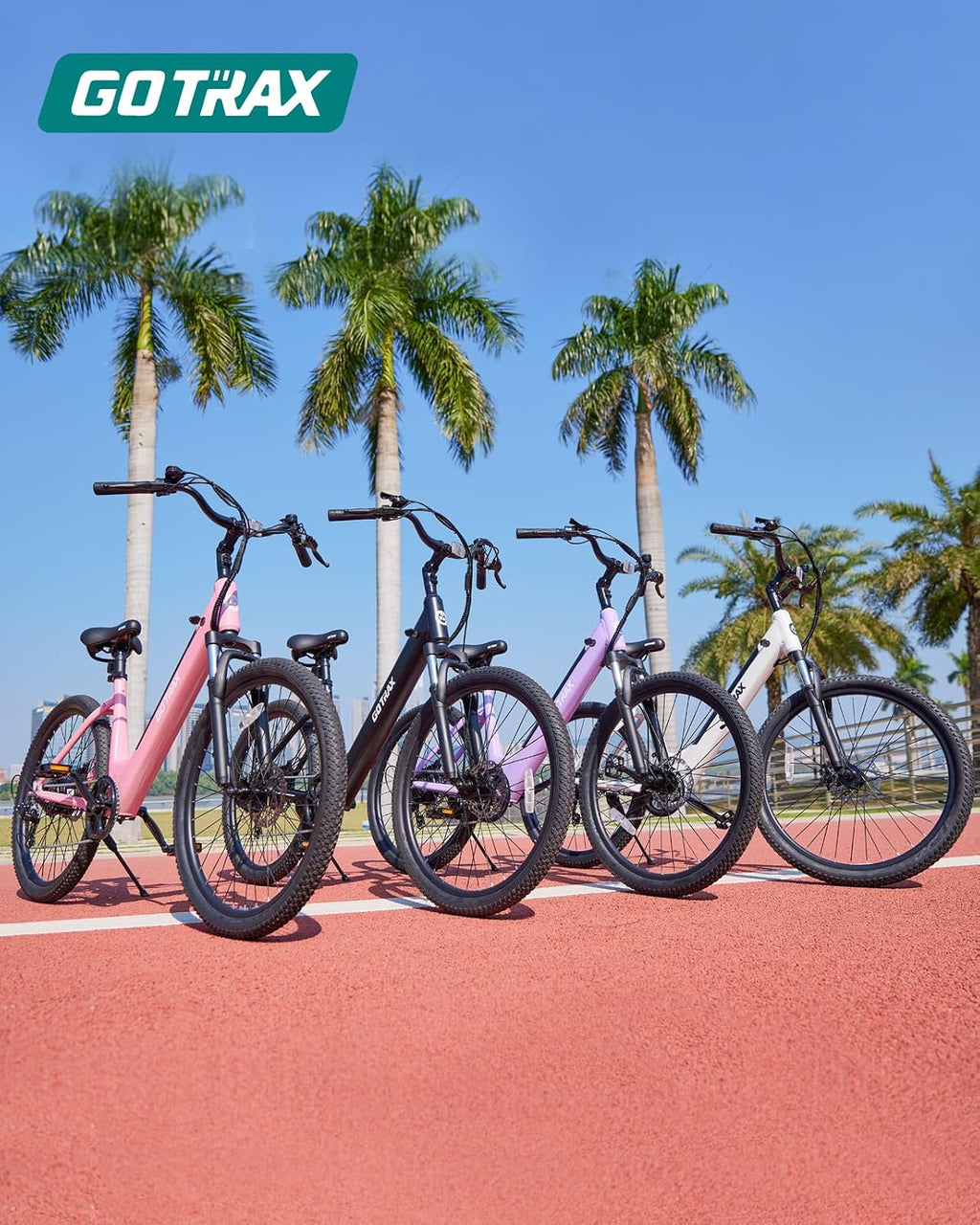 Gotrax Dolphin 26' Electric Bike, Max Range 30Miles(Pedal-assist1) & 20Mph Power by Peak 500W, 5 Pedal-Assist Levels & Front Suspension, 7-Speed&Boost Mode, City E-Bike for Adult, Step-Thru Bicycle