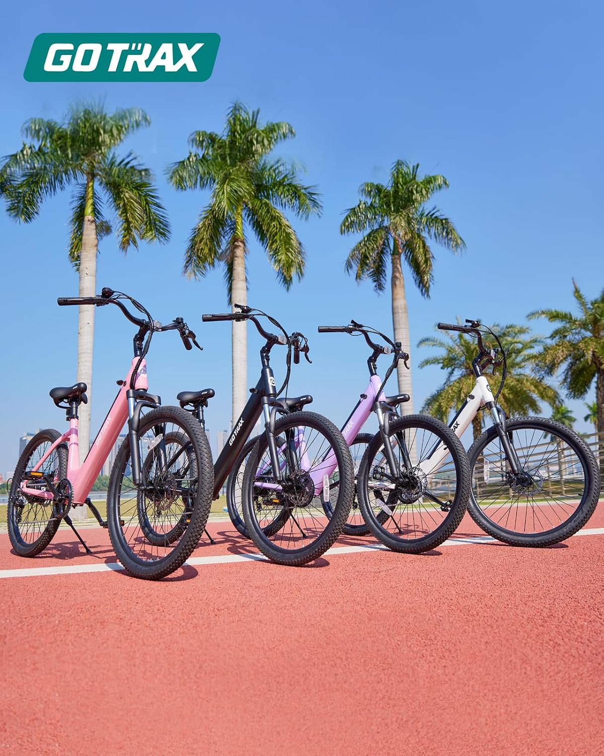 Gotrax Dolphin 26' Electric Bike, Max Range 30Miles(Pedal-assist1) & 20Mph Power by Peak 500W, 5 Pedal-Assist Levels & Front Suspension, 7-Speed&Boost Mode, City E-Bike for Adult, Step-Thru Bicycle