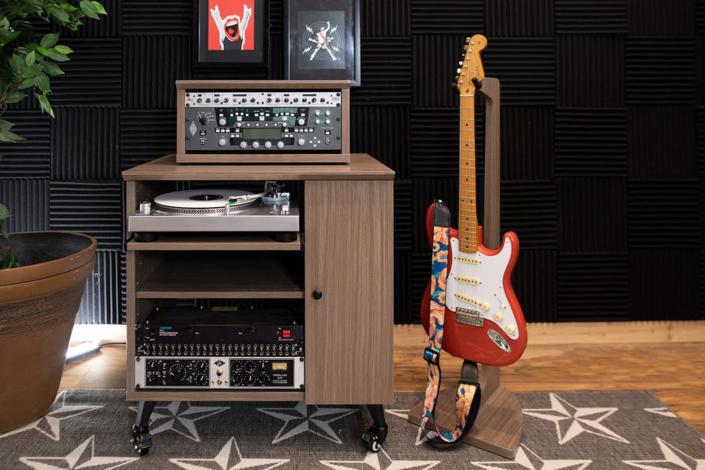 Gator Frameworks Elite Furniture Series 2U Wood Desktop Studio Rack in Driftwood Grey Finish (GFW-ELITERK-2U-GRY)