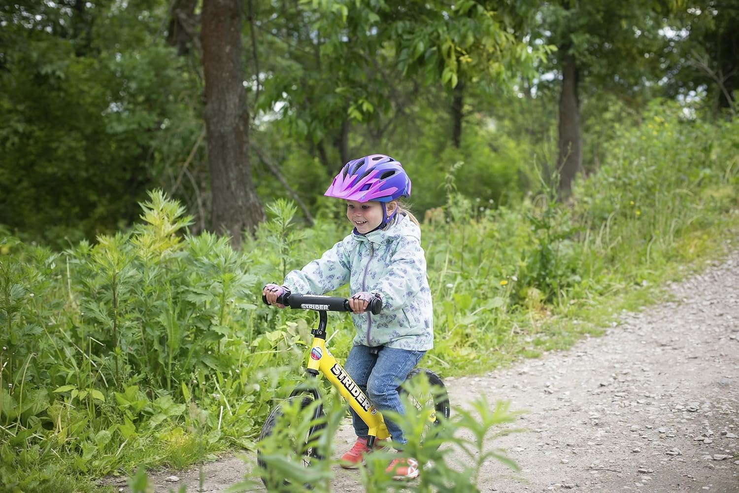 Strider 12' Sport Bike - No Pedal Balance Bicycle for Kids 1 to 4 Years - Includes Safety Pad, Padded Seat, Mini Grips & Flat-Free Tires - Tool-Free Assembly & Adjustments