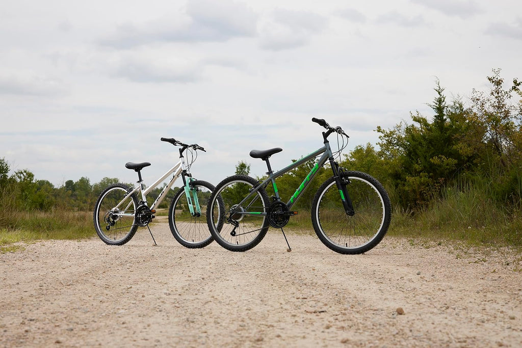 Huffy Stone Mountain Bike for Men and Women, 20'/24'/26', 6-Speed (20') or 21-Speed, Front or Dual Suspension (Varies), Multiple Colors, Adjustable Saddle, Shimano Equipped, All-Terrain Tires