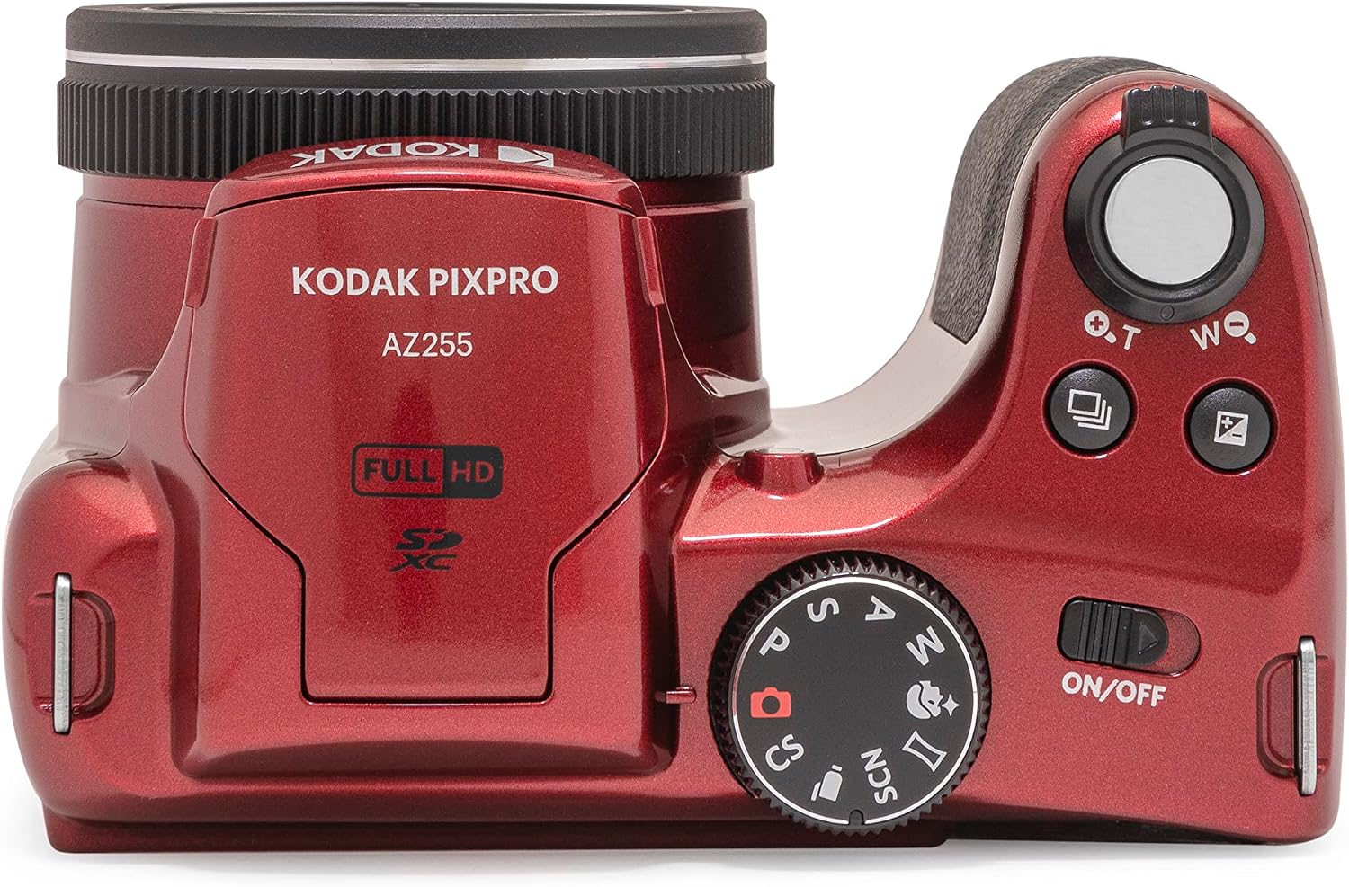 Kodak PIXPRO AZ255-RD 16MP Digital Camera 25X Optical Zoom 24mm Wide Angle Lens Optical Image Stabilization 1080P Full HD Video 3' LCD Vlogging Camera (Red)