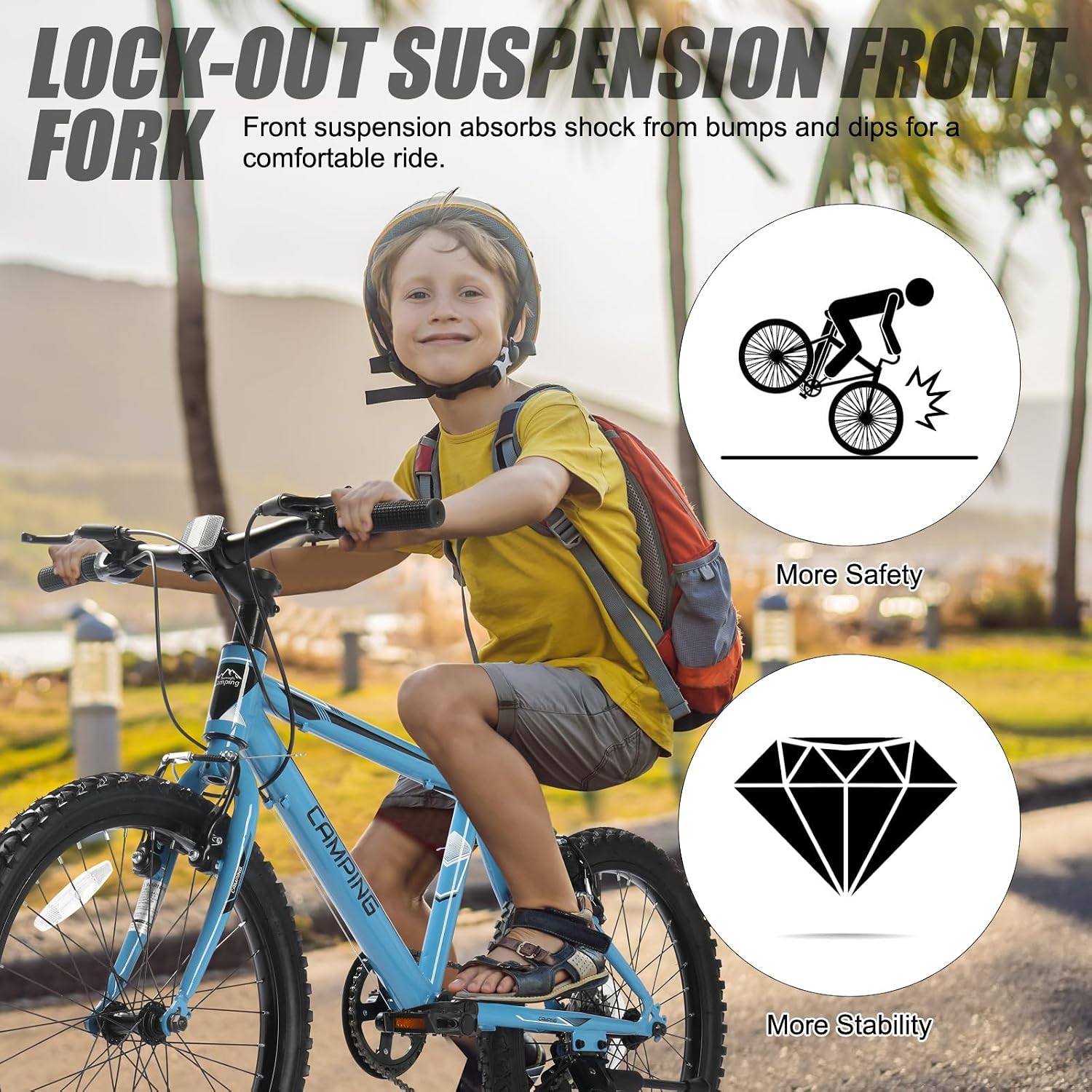 CamPingSurvivals 20/24/26 Inch Mountain Bike for Men/Women, Adult Bicycle with Professional 7 or 21 Speed Shifting, Double Shock Effect, Comfort Saddle and Pretty Look