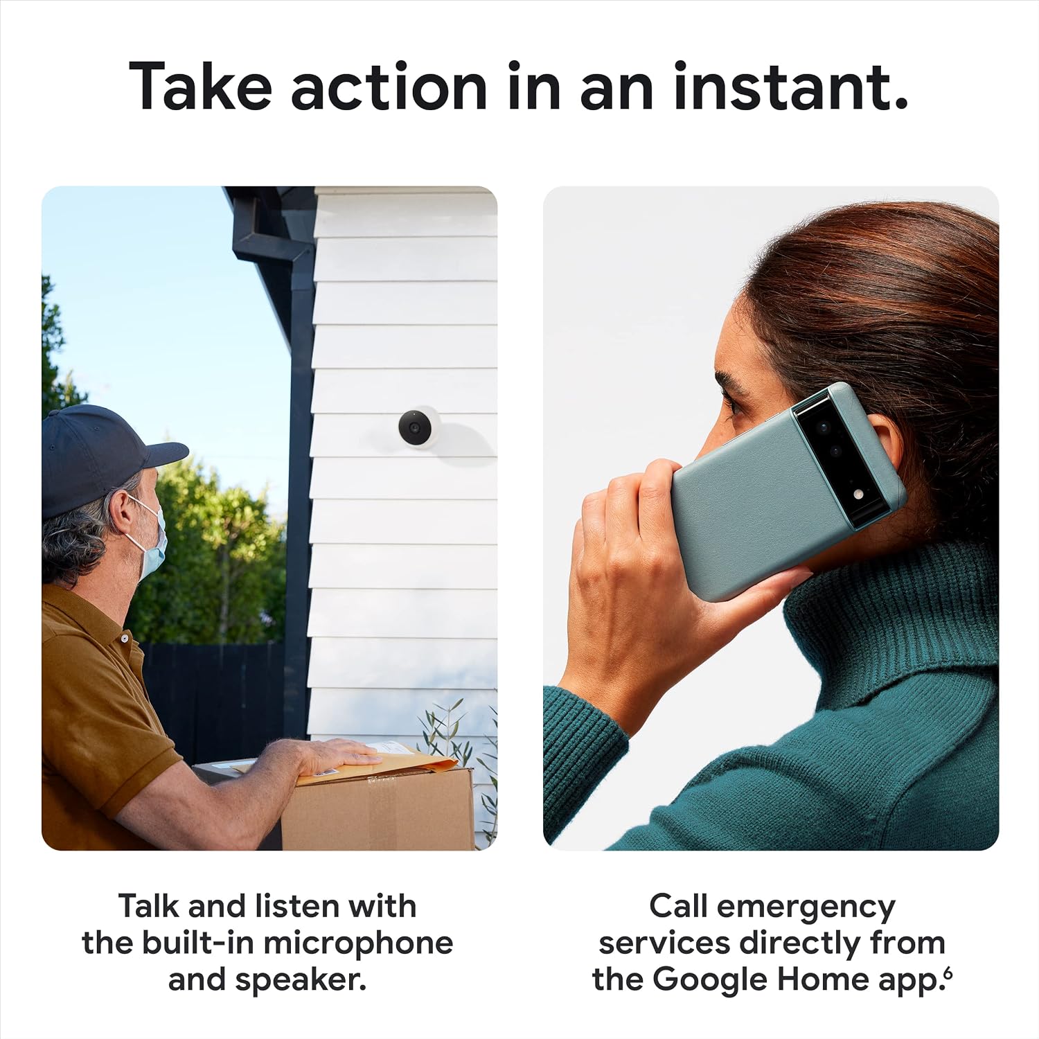 Google Nest Cam Outdoor or Indoor, Battery - 2nd Generation - 1 Pack