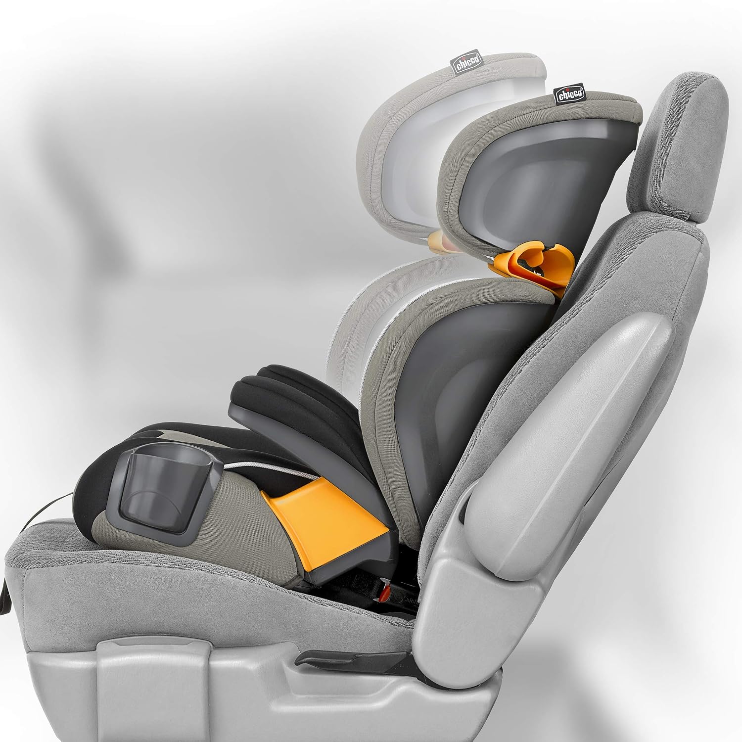 Chicco KidFit Zip Plus 2-in-1 Belt-Positioning Booster Car Seat, Backless and High Back Booster Seat, for Children Aged 4 Years and up and 40-100 lbs., Taurus/Black/Grey
