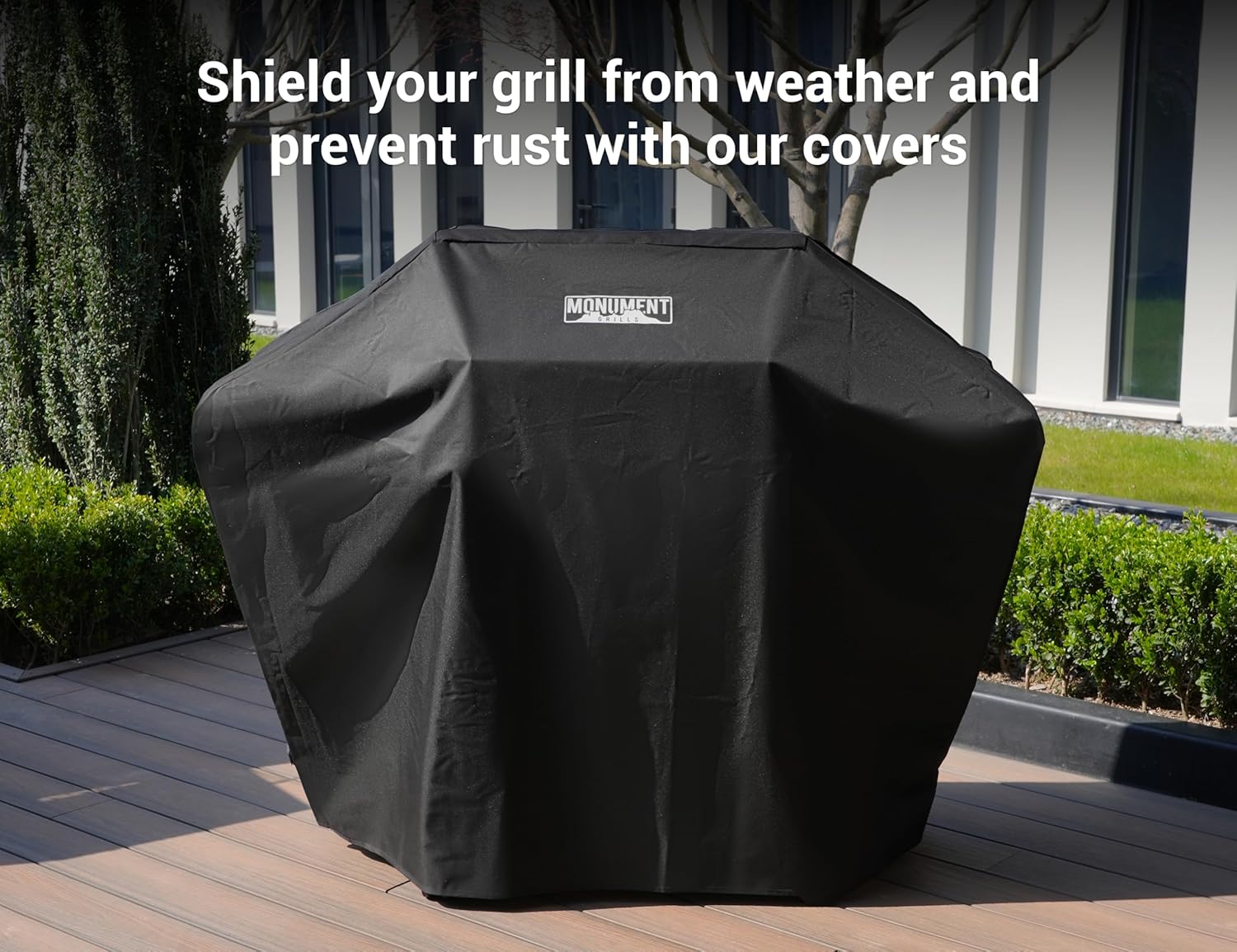 Monument Grills Denali Series, Denali 425 4-Burner Liquid Propane Gas Smart BBQ Grill Stainless Steel with BBQ Cover (2 items)