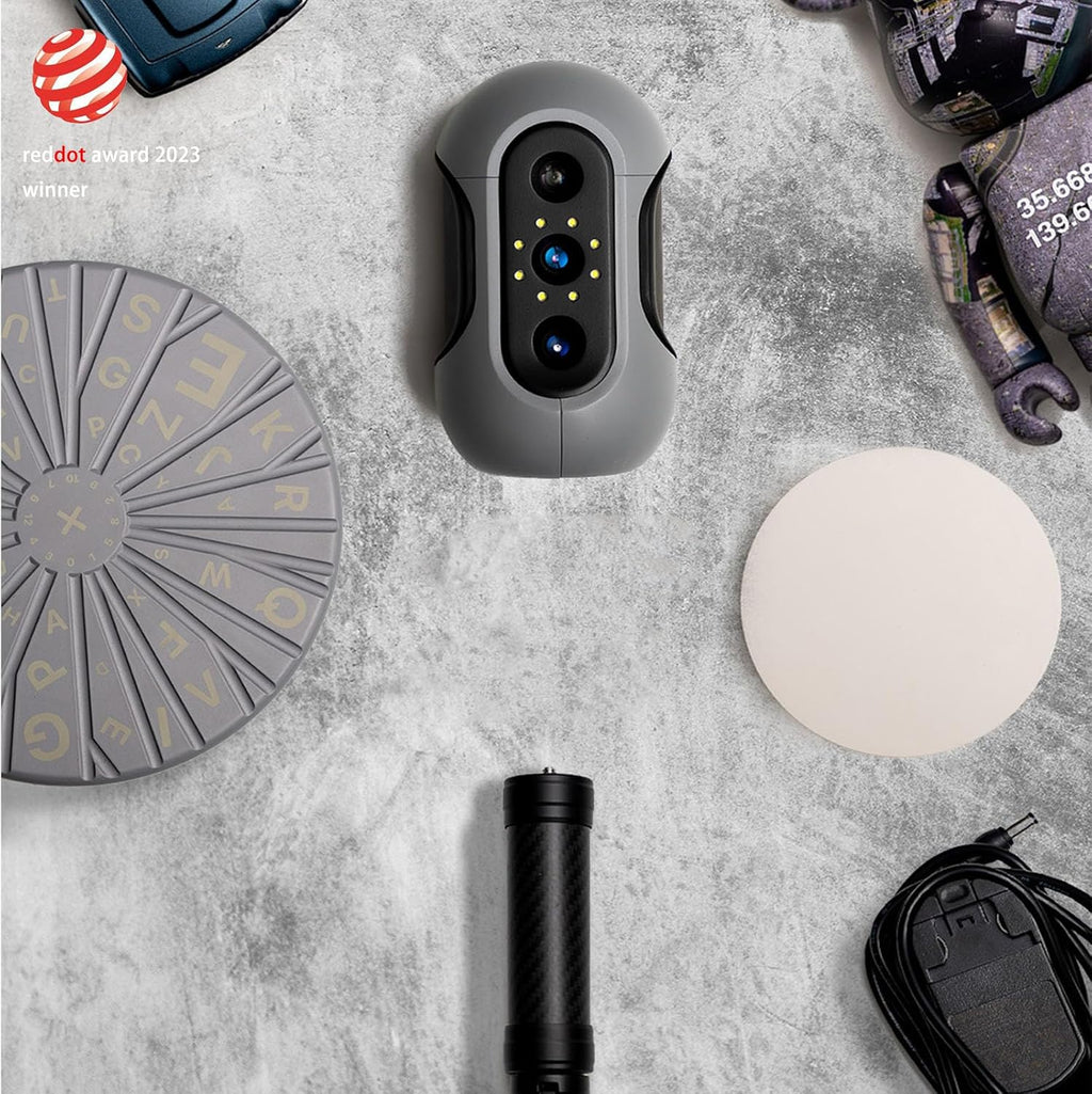 3DMakerpro Mole 3D Scanner for 3D Printing - 3D Printer Accessories 0.05mm Accuracy 0.1mm Resolution 10FPS Handheld & Turntable Scan, NIR Light & Visual Tracking Technology, Free 3D Scanning Software