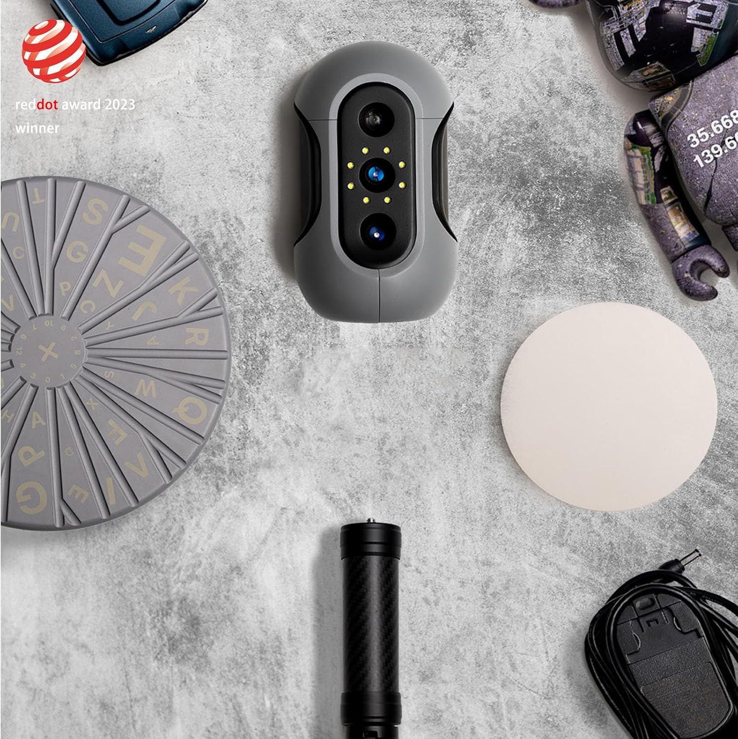 3DMakerpro Mole 3D Scanner for 3D Printing - 3D Printer Accessories 0.05mm Accuracy 0.1mm Resolution 10FPS Handheld & Turntable Scan, NIR Light & Visual Tracking Technology, Free 3D Scanning Software