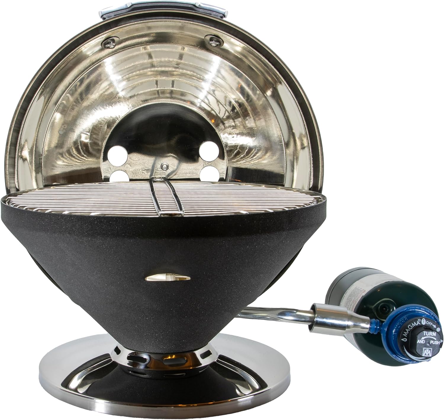 Magma C10-105-G Graphite Beach Fire Gas Grill | Portable Gas BBQ | Compact Propane Grill | Stylish Outdoor Cooker