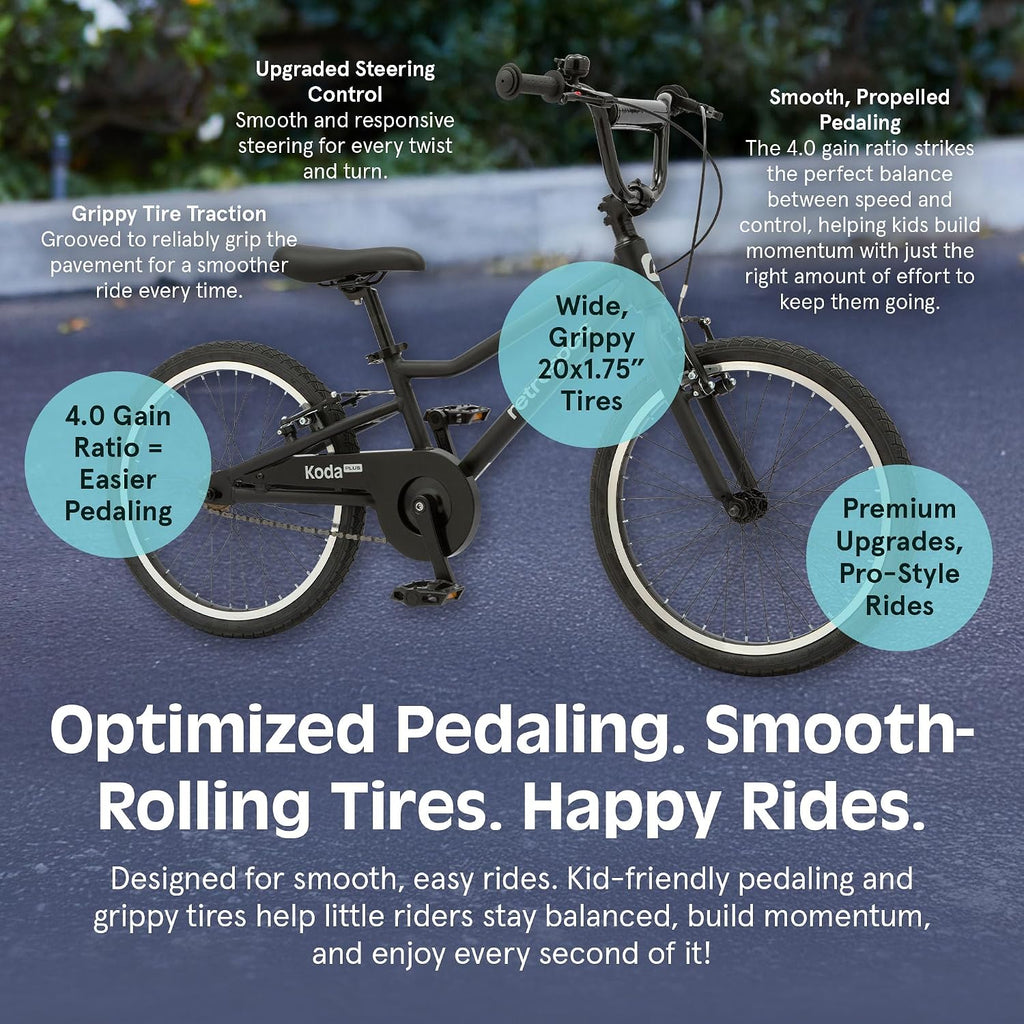 Retrospec Koda Plus Kids Bike for Boys & Girls Ages 6-8 Years - Children's Bicycle, Adjustable Seat & Handlebars