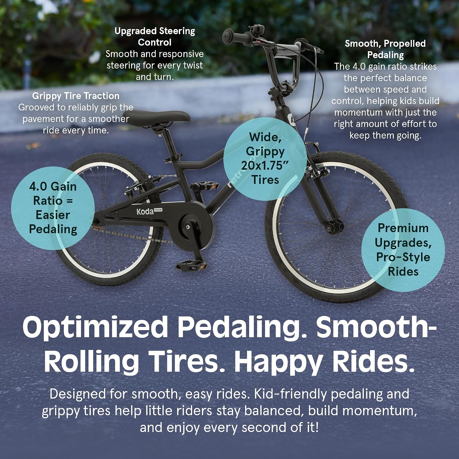 Retrospec Koda Plus Kids Bike for Boys & Girls Ages 6-8 Years - Children's Bicycle, Adjustable Seat & Handlebars