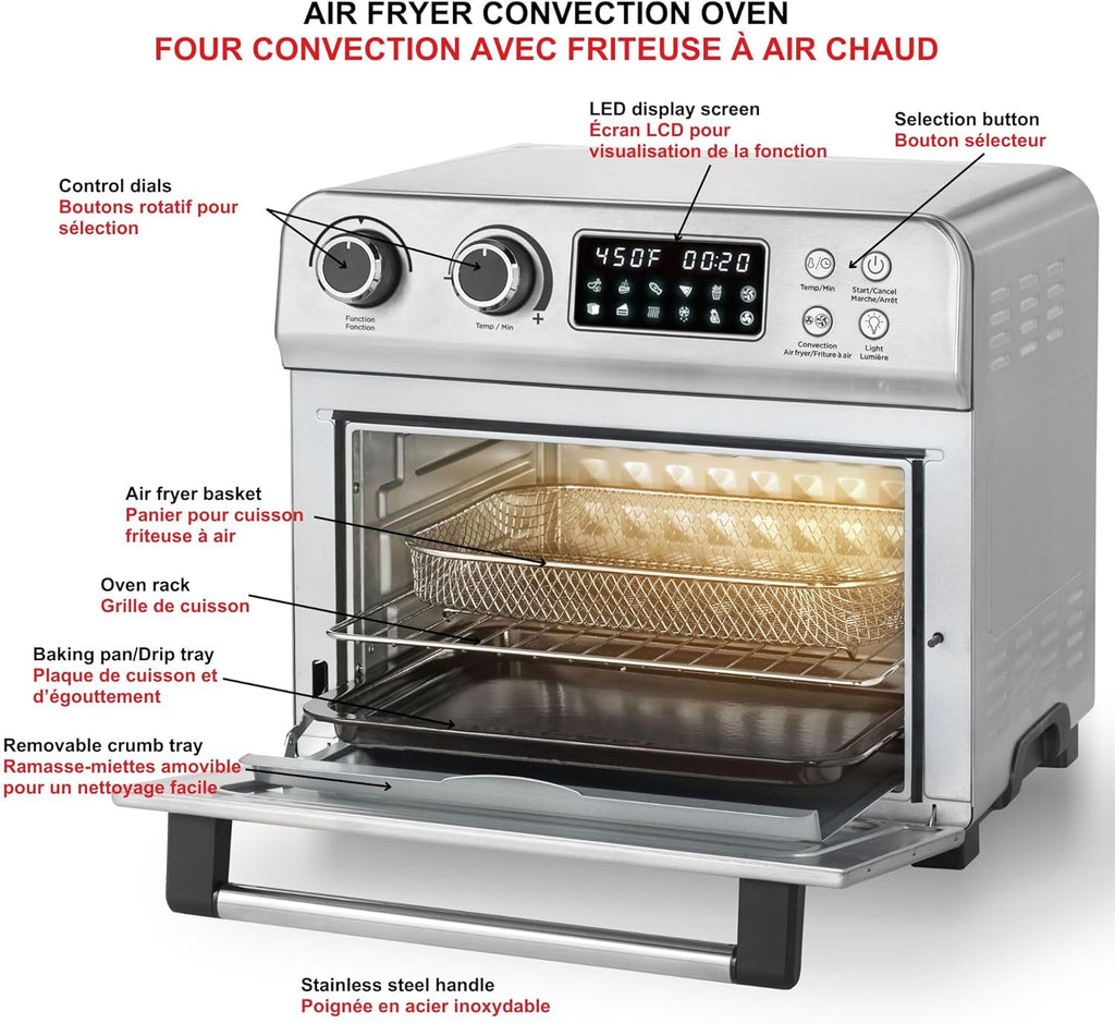 Starfrit 20.885-Quart 1,700-Watt Air Fryer Toaster Oven