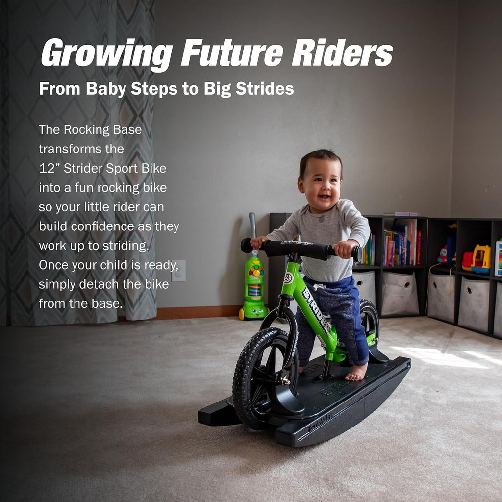 Strider Sport 2-in-1 Rocking Bike - Helps Teach Baby How to Ride a Balance Bicycle - for Kids 6 Months to 4 Years - Easy Assembly & Adjustments
