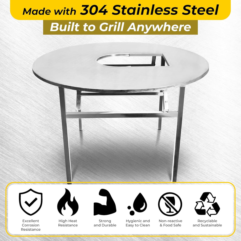 37.5' X 27' Korean BBQ Grill Foldable Outdoor Small Table Charcoal set