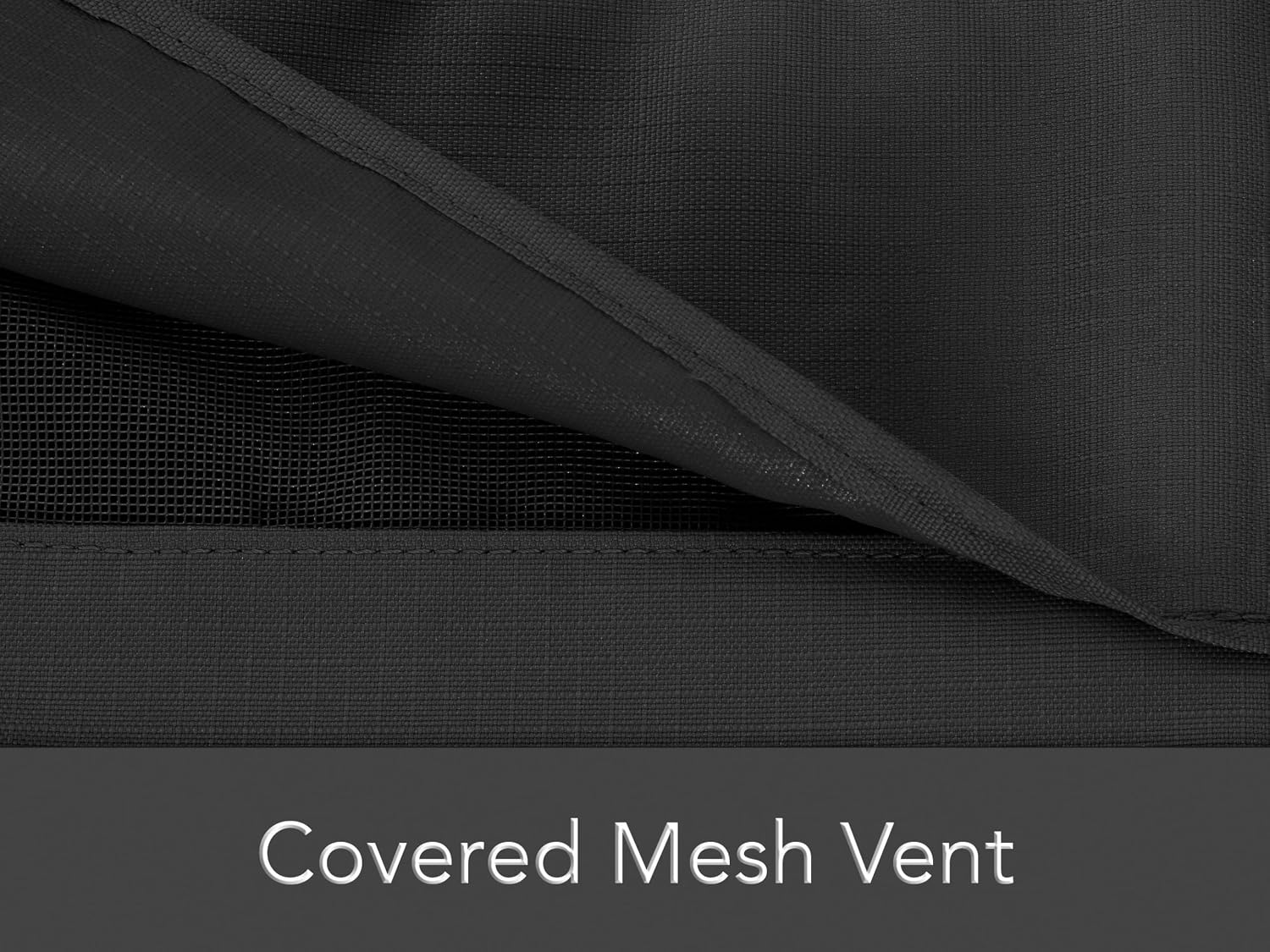 Covermates Island Grill Cover - Rip-Resistant Water-Resistant All-Weather Outdoor BBQ Cover with Mesh Vents, Heavy-Duty 600D Polyester Protection for Large Island Grills, 110 Inch, Ripstop Black