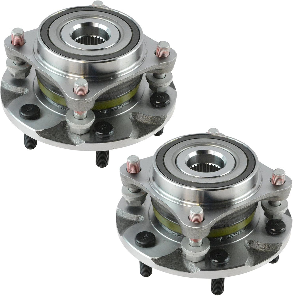 TRQ Front Left Right Wheel Bearing Hub Assembly Pair 2 Piece Compatible with 2010-2023 Lexus GX460 2003-2009 GX470 2003-2023 Toyota 4Runner 4WD 2007-2014 FJ Cruiser 4WD 2005-2023 Tacoma 4WD