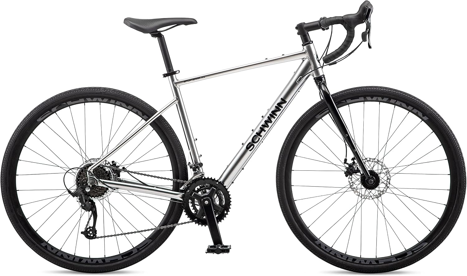 Schwinn Sporterra RX Gravel Bike, 700c Mens and Womens Bike, 14-Speed Drop Bar Gravel Bicycle, Mechanical Disc Brakes, Rigid Fork, Aerodynamic Riding Position, Quick Release Seat Post, Adult Bicycle | Drop Bar, Gravel Bicycle, Rigid Fork