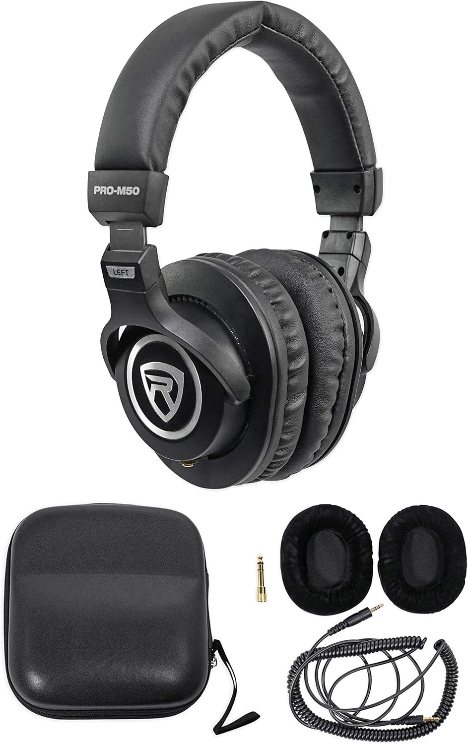 Rockville Recording Studio Bundle: Rockshield 3 Mic Isolation Shield W/Sound Dampening Foam, Rcm Pro Condenser Microphone, Pro-M50 Headphones, Rves05 Tripod Stand, 4-Items
