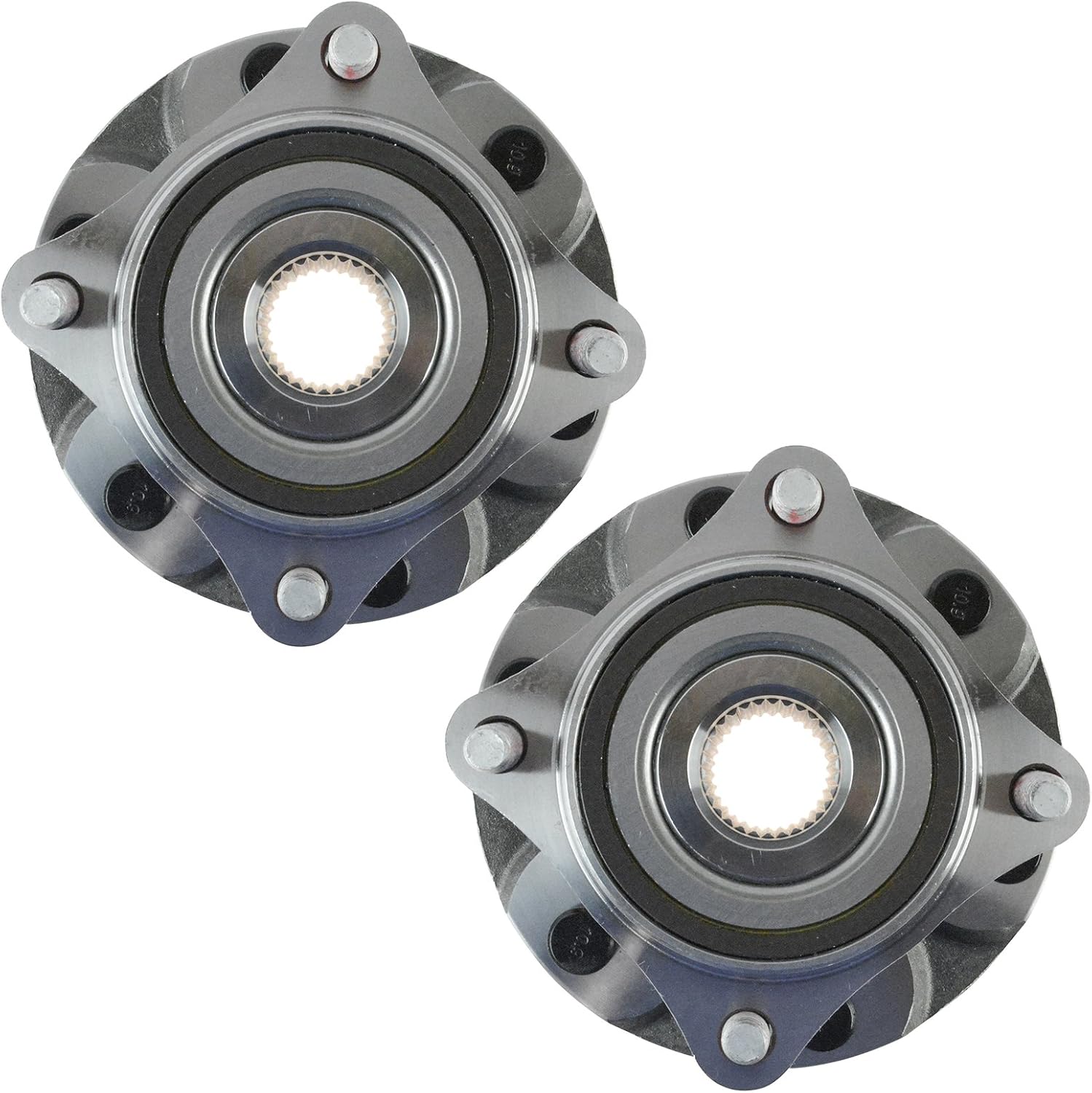 TRQ Front Left Right Wheel Bearing Hub Assembly Pair 2 Piece Compatible with 2010-2023 Lexus GX460 2003-2009 GX470 2003-2023 Toyota 4Runner 4WD 2007-2014 FJ Cruiser 4WD 2005-2023 Tacoma 4WD
