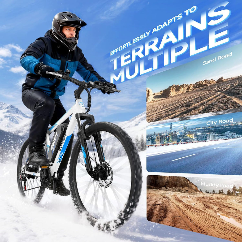QNUT Electric Bike for Adults with Peak 1000W Motor 26' Victor Mountain Lightweight Ebike, 10.4Ah/7.8Ah Removable Battery Up to 40-60 Miles, 22MPH E Bike Commuter E-MTB for Teens, UL 2849 Certified