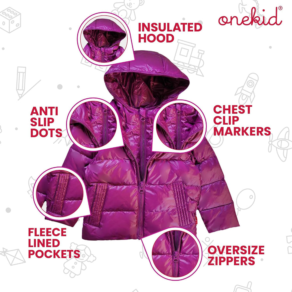 ONE KID The Road Coat Down | Car Seat Safe Winter Jacket | Crash Tested | Unisex | 12 Months-8 Years
