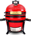 London Sunshine Ceramic BBQ Charcoal Kamado Grill 13 inch Portable Tabletop BBQ Grill Red