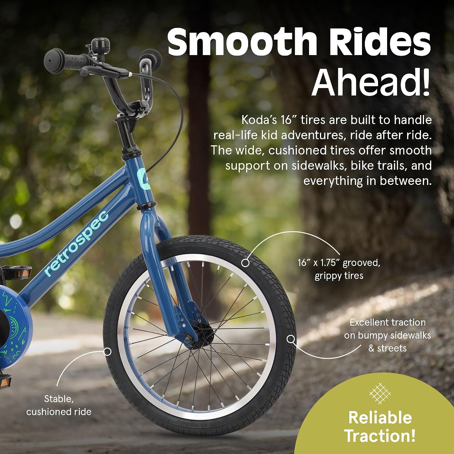 Retrospec Koda Plus Kids Bike for Boys & Girls Ages 4-6 Years - Children's Bicycle, Adjustable Seat & Handlebars