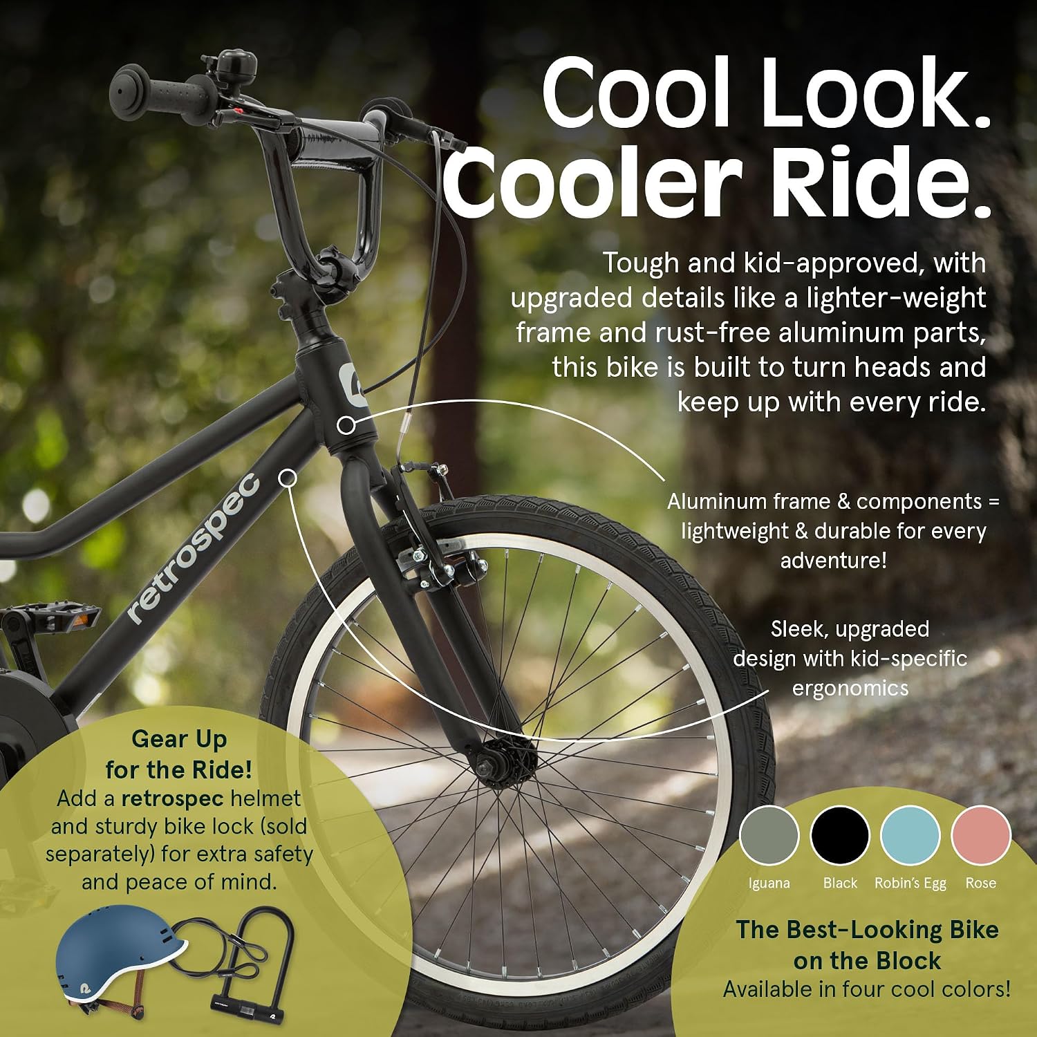 Retrospec Koda Plus Kids Bike for Boys & Girls Ages 6-8 Years - Children's Bicycle, Adjustable Seat & Handlebars