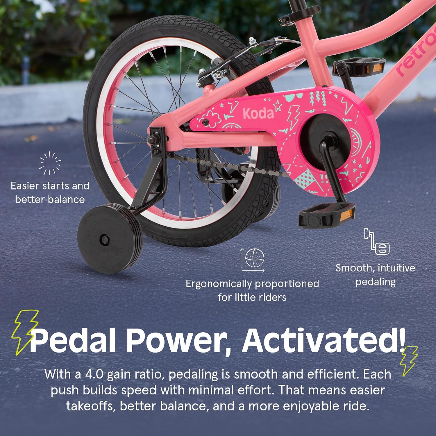 Retrospec Koda Plus Kids Bike for Boys & Girls Ages 4-6 Years - Children's Bicycle, Adjustable Seat & Handlebars