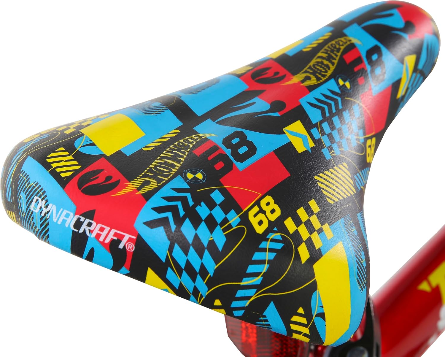 Dynacraft Hot Wheels Boys BMX Bikes Sizes 12' - 18' for Ages 3-9 Years in red, Black, with Handlebar rev Grip Play Feature
