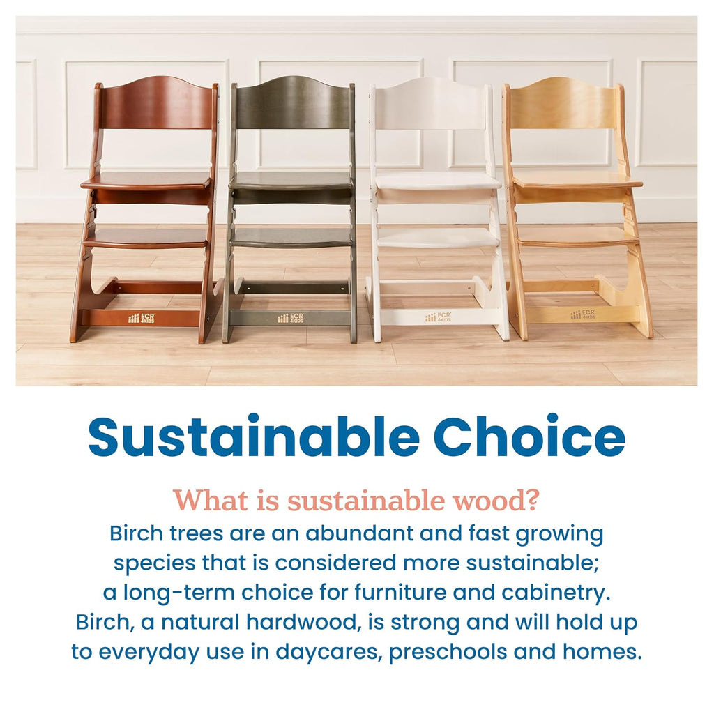 ECR4Kids Grows with Me Chair, Transitional Chair, Natural