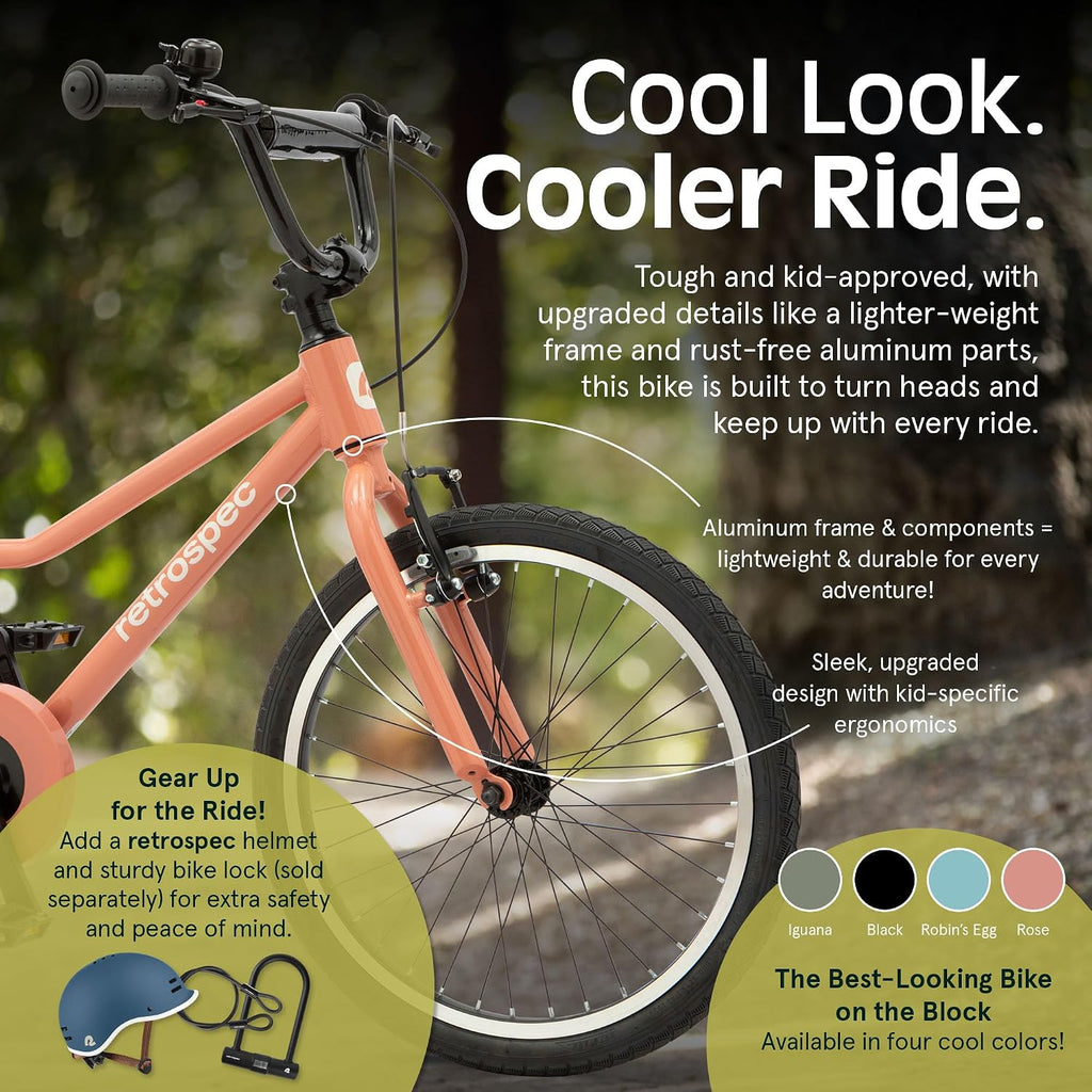 Retrospec Koda Plus Kids Bike for Boys & Girls Ages 6-8 Years - Children's Bicycle, Adjustable Seat & Handlebars