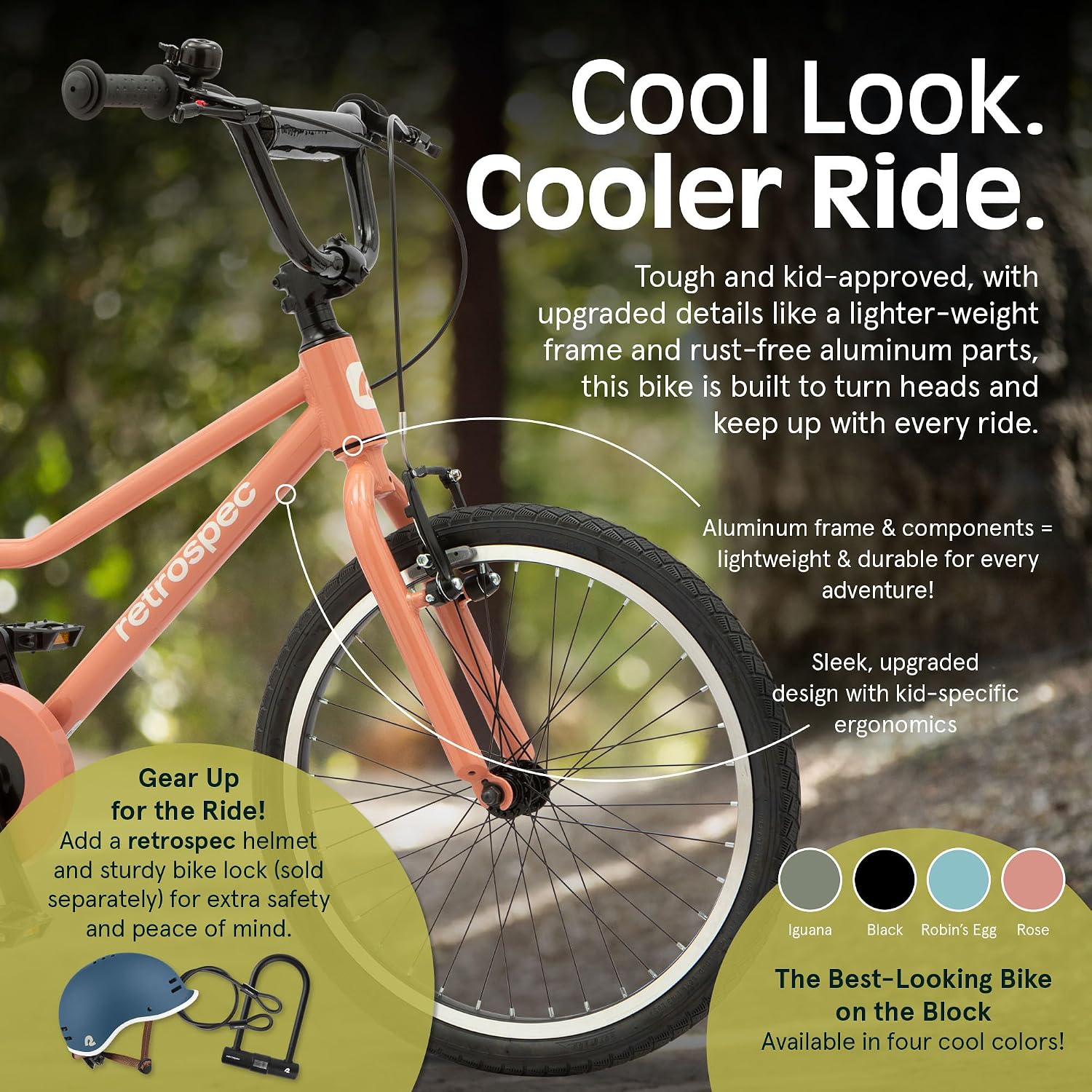 Retrospec Koda Plus Kids Bike for Boys & Girls Ages 6-8 Years - Children's Bicycle, Adjustable Seat & Handlebars