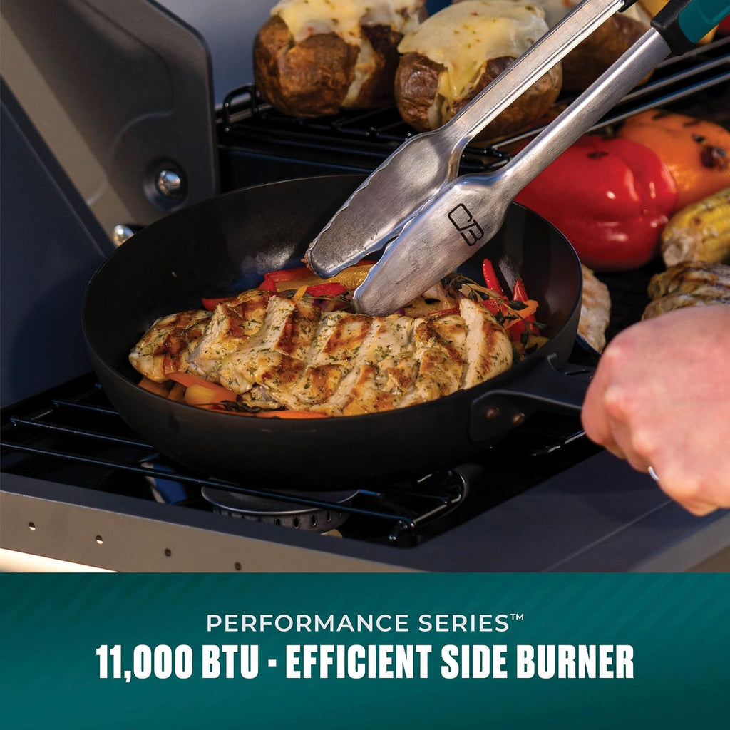 Charbroil Performance Series 4-Burner Gas Grill Cabinet with Side Burner, Gray - 463254025