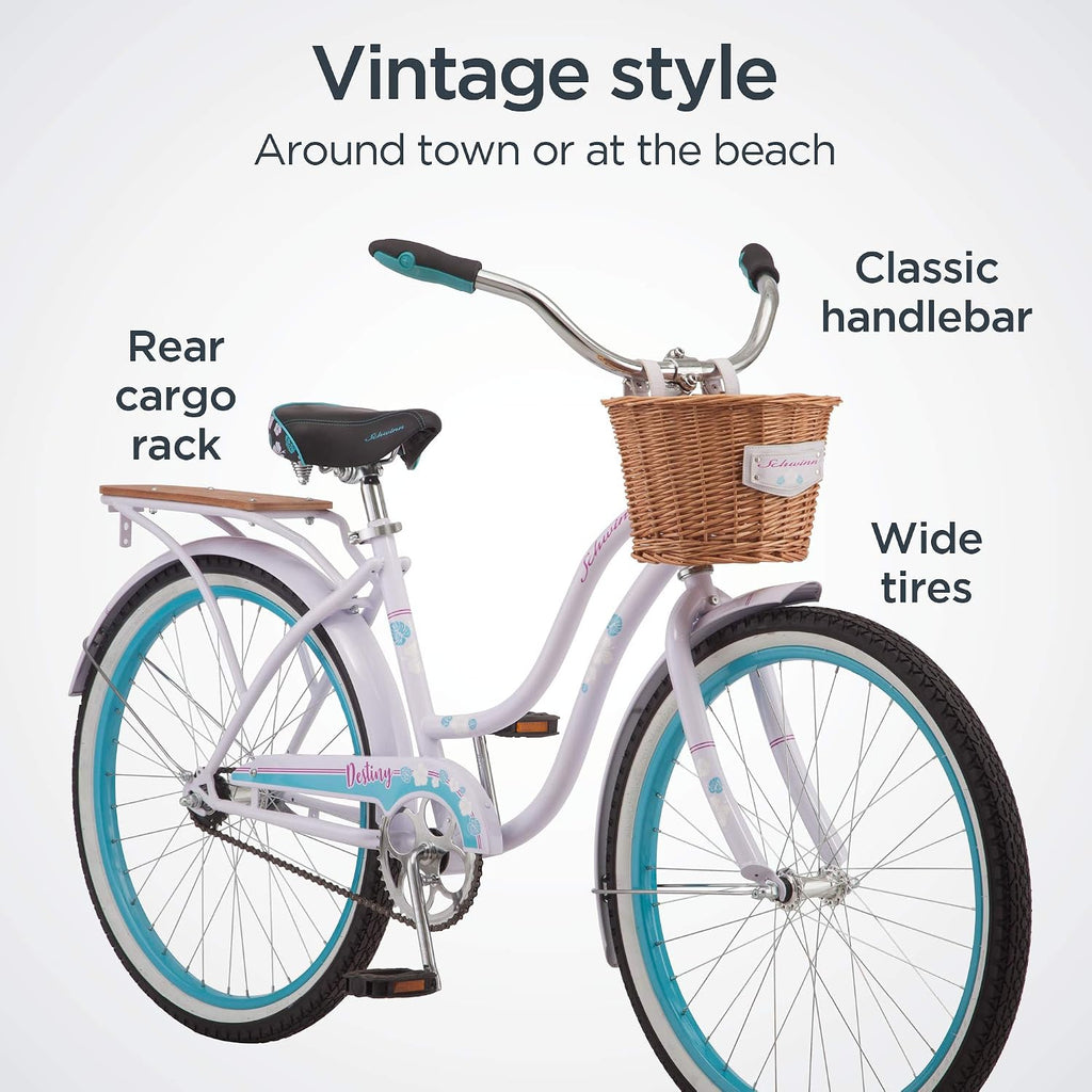 Schwinn Schwinn baywood Cruiser Bike Featuring Steel Step Through Frame