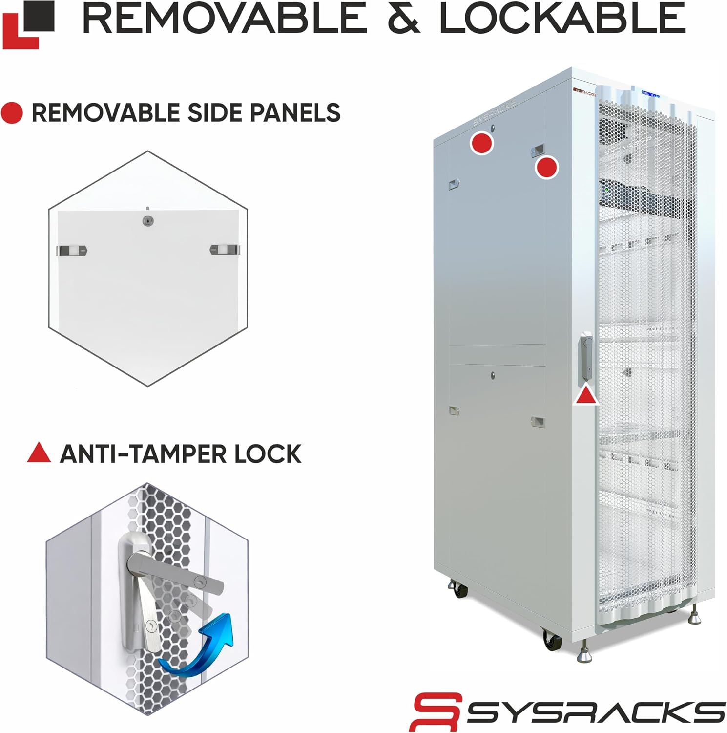42U 35' Deep Server Rack Cabinet, 19' Floor-Standing Network Enclosure with Mesh Door, LCD Thermostat, 4 Cooling Fans, PDU, Shelf, Locking Panels, Casters, 1600 lb Capacity
