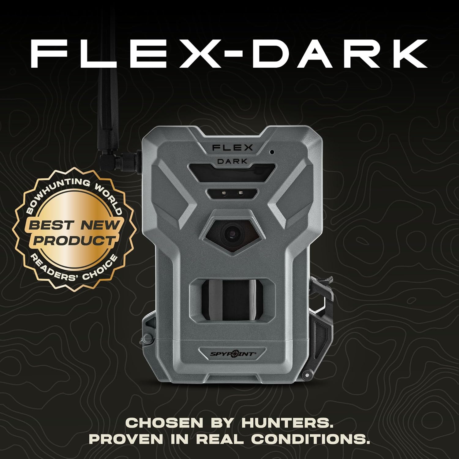 SPYPOINT Flex-Dark Cellular Trail Camera, 40MP Photos, 1080p Video + Sound, No-Glow Game Camera, Hunting Night Vision, Motion Activated,100ft Detection, No WiFi Needed Trail Cam
