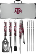 NCAA Siskiyou Sports Fan Shop Texas A&M Aggies Steel Tailgater BBQ Set w/Case 8 piece Gray